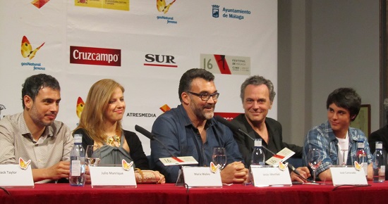 Julio Manrique, Maria Molins, el director Jesús Monllaó, José Coronado y David Solans  @Alejandro Contreras