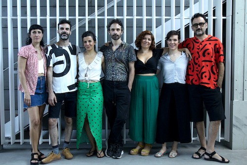 Marina Fantini, Carlota Gaviño, Rebeca Hernando, José Juan Rodríguez, Íñigo Rodríguez-Claro, Mikele Urroz y Pablo Messiez Foto Foto ©Laia Nogueras.